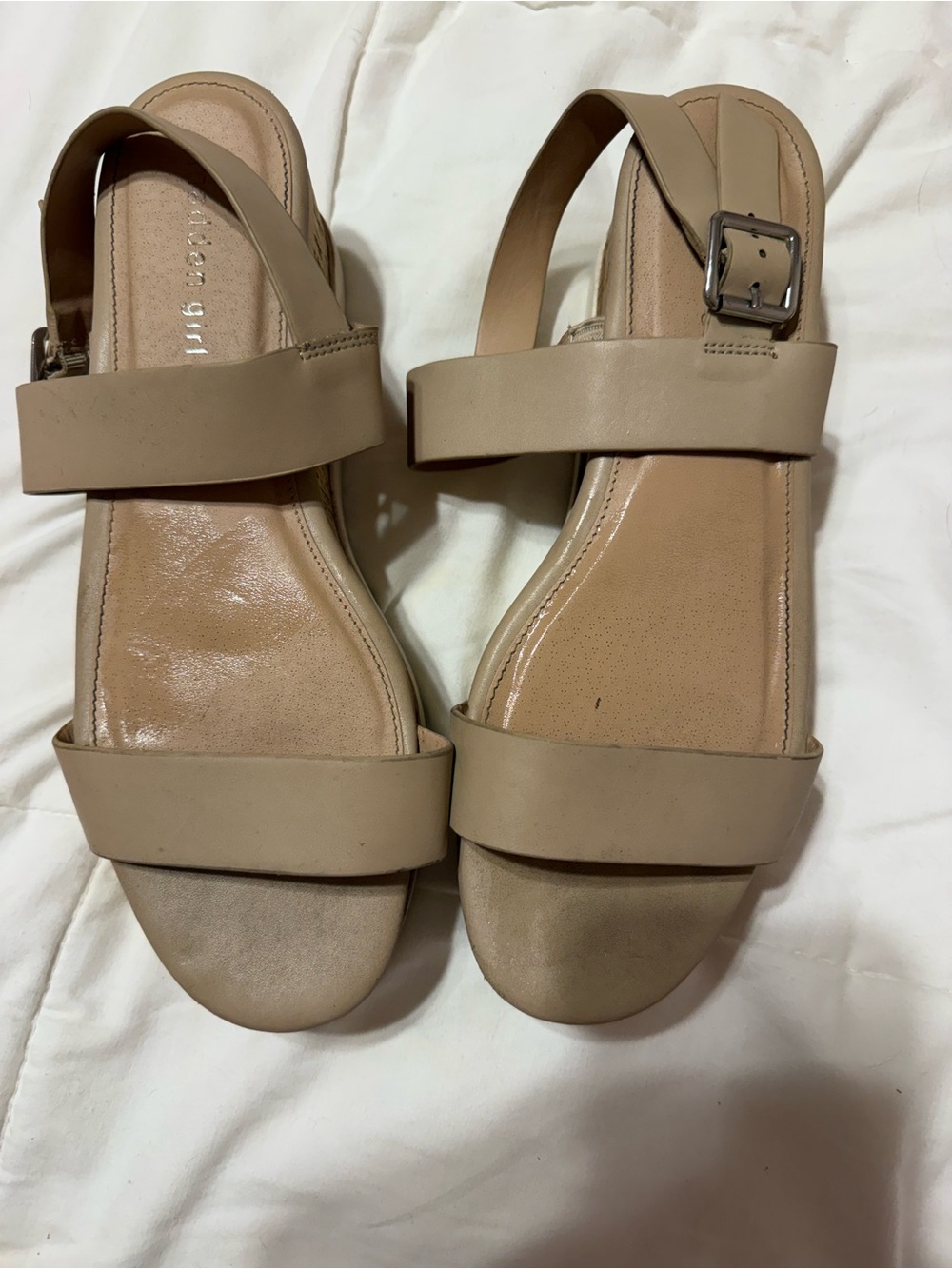 Madden Girl Minimalist Nude Women’s Strap Sandals size 10
